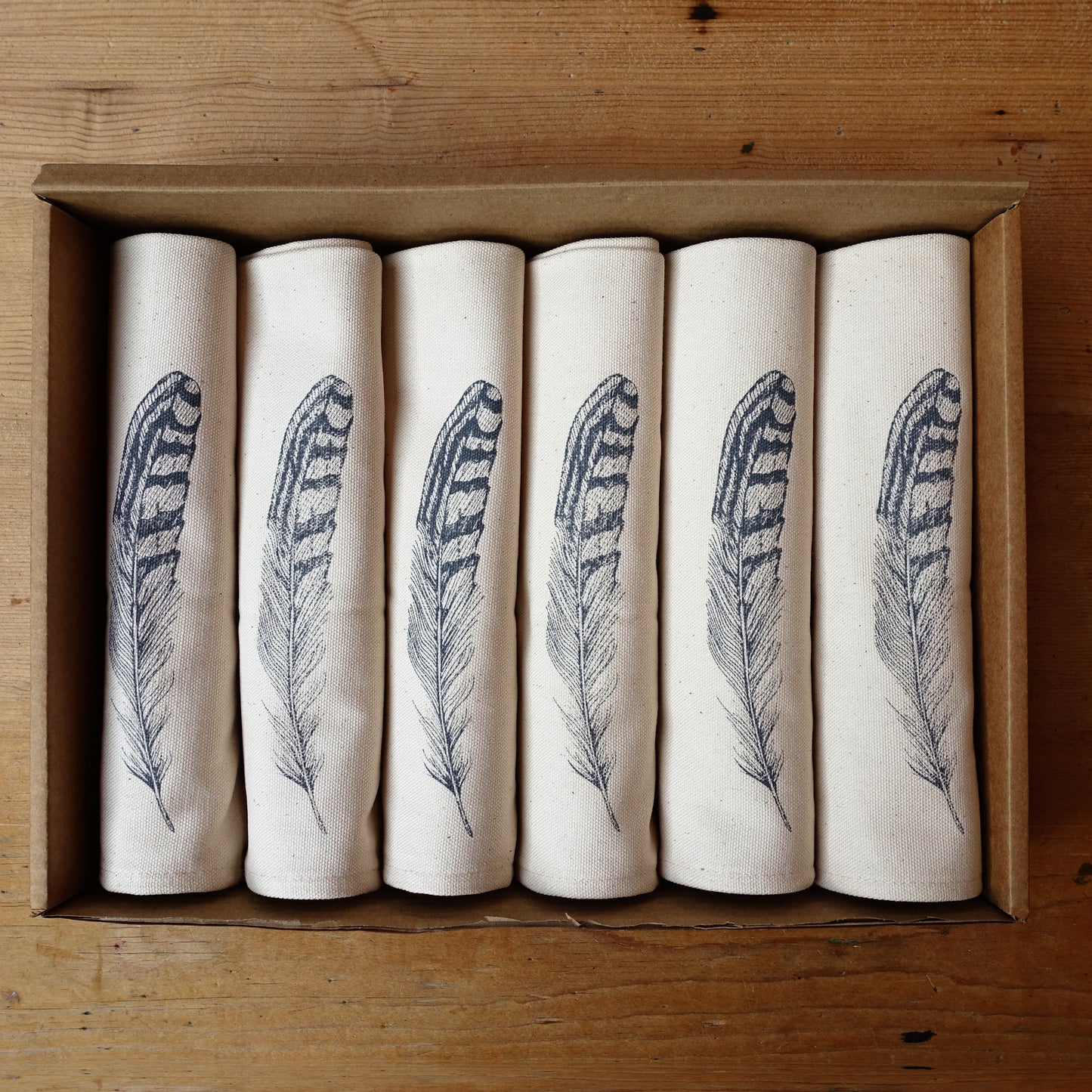 Grey Feather Napkin Gift Set (Seconds)