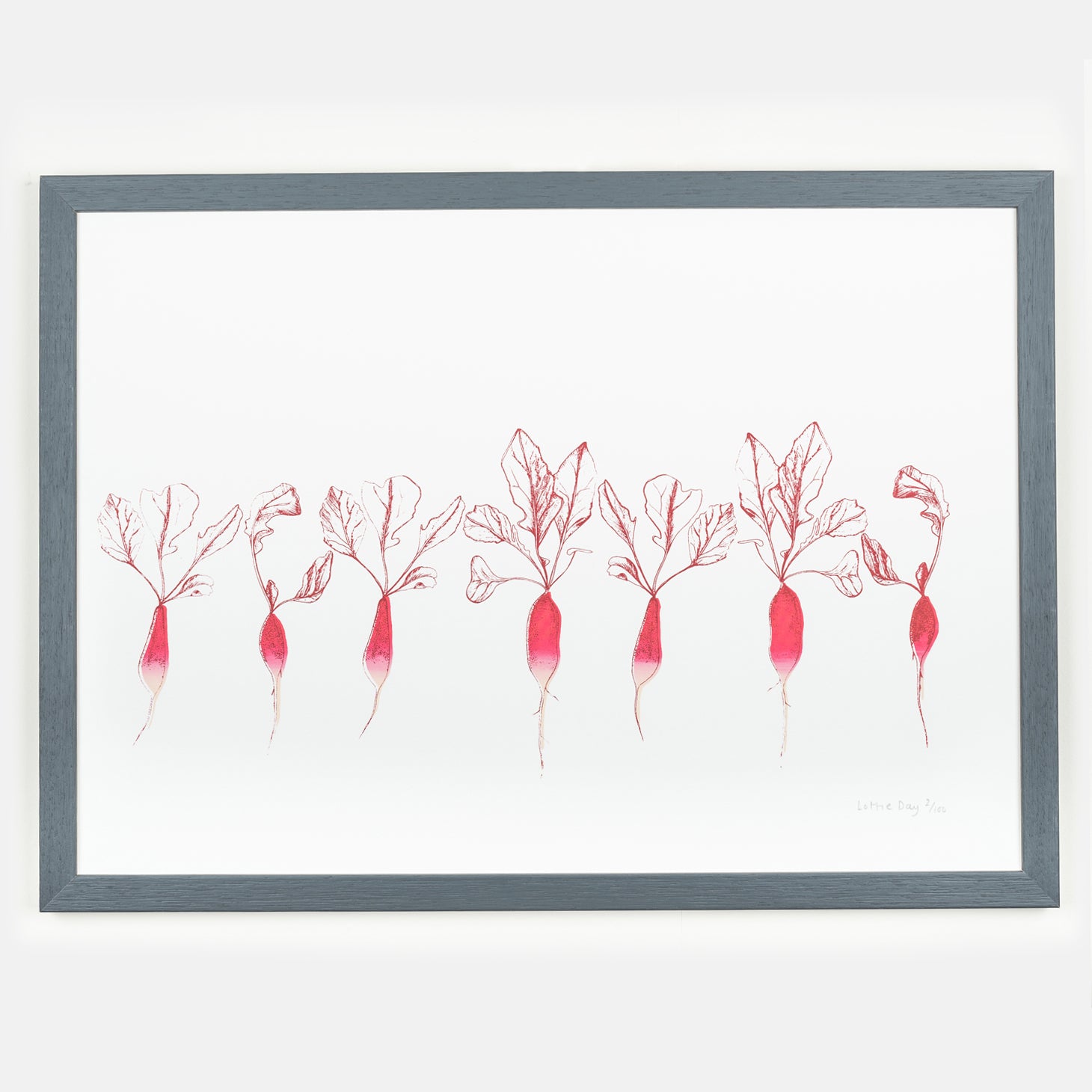 red radishes vegetable framed wall art print